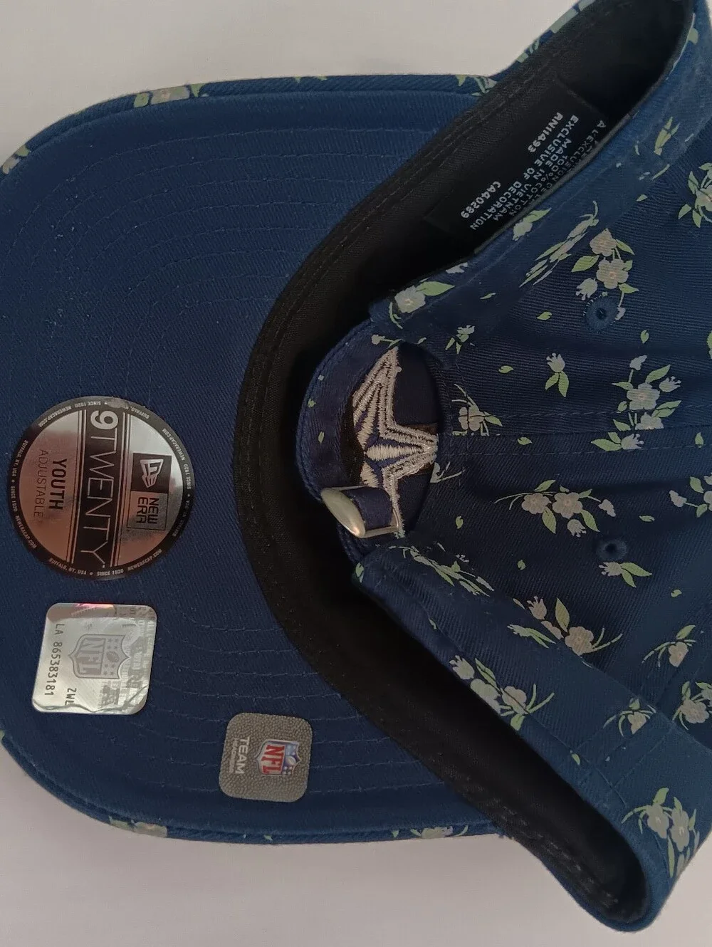 NFL DALLAS COWBOYS Floral Navy Star Baseball Cap YOUTH GIRLS ADJUSTABLE